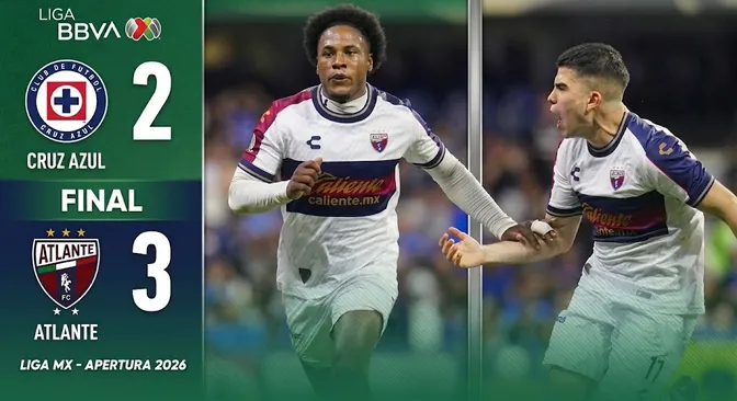 Atlante dio el gran batacazo y venció 3-2 a Cruz Azul