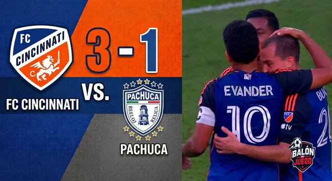 FC Cincinnati remonta y somete 3-1 a Pachuca en un partidazo de Leagues Cup